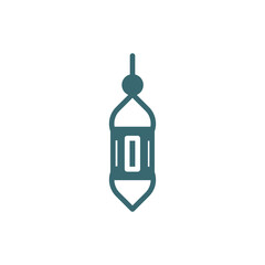 lantern icon. Filled lantern icon from islamic and ramadan collection. Glyph vector isolated on white background. Editable lanternsymbol can be used web and mobile