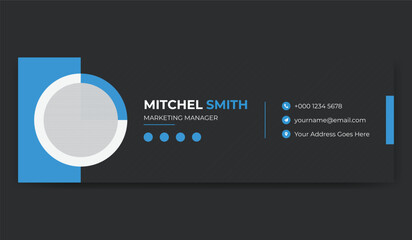 Creative Corporate Email Signature Design Email signature template design. business email signature vector creative banner Stock Vector