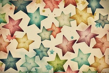 Obraz premium Star shining vintage watercolor background (Ai generated)