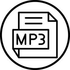 Vector Design MP3 Icon Style