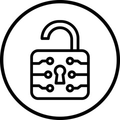 Vector Design Unlock Icon Style