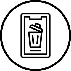 Vector Design Mobile Bin Icon Style