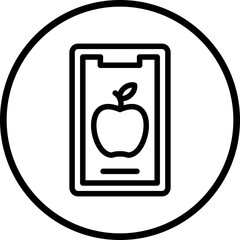 Vector Design Mobile Food Icon Style