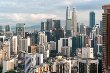 Fotobehang Kuala Lumpur cityscape with Petronas twin towers © ImageFlow