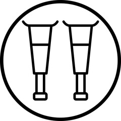 Vector Design Crutch Icon Style