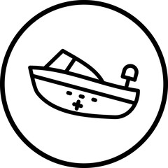 Vector Design Rescue Boat Icon Style