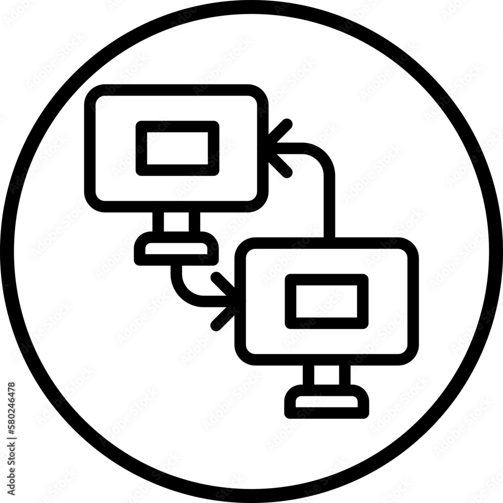 Poster vector design data transfer icon style