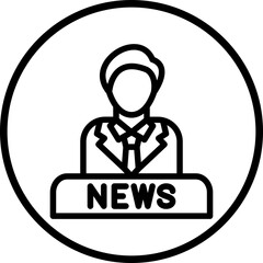 Vector Design News Anchor Icon Style
