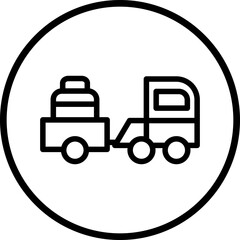 Vector Design Baggage Truck Icon Style