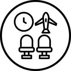 Vector Design Airport Waiting Room Icon Style