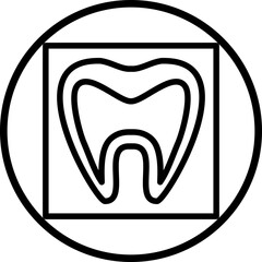 Vector Design Tooth Xray Icon Style