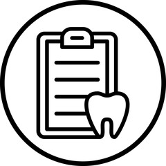 Vector Design Dental Record Icon Style