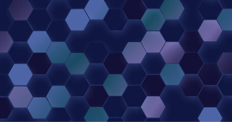 Abstract blue hexagon pattern background. digital, futuristic, technology concept background. Vector illustration