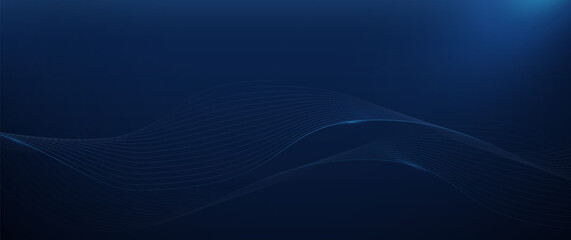 Abstract blue dynamic wavy in luxury concept background. Futuristic hi-technology concept. Vector illustration