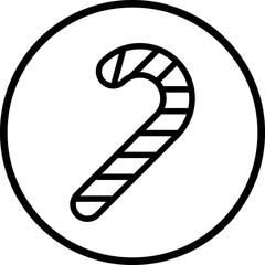 Vector Design Candy Cane Icon Style