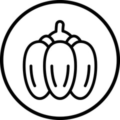 Vector Design Paprika Icon Style