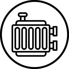 Vector Design Radiator Icon Style
