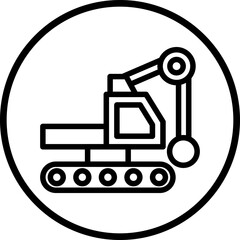 Vector Design Demolition Crane Icon Style