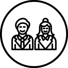 Vector Design Couple Icon Style