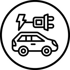 Vector Design Electric Car Icon Style