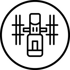 Vector Design Hubble Telescope Icon Style