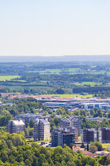 Naklejka premium Residential area with high rise buildings in a city view