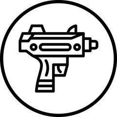 Vector Design Uzi Icon Style