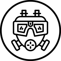 Vector Design Army Mask Icon Style