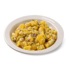 Baked potatoes with onion