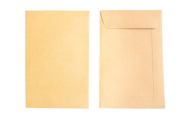 brown envelope isolated on white 