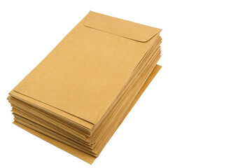 brown envelope isolated on white 