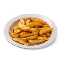 Fried potato wedges