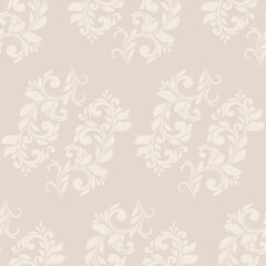 Floral pattern. Vintage wallpaper in the baroque style. Seamless background for fabric and wallpaper