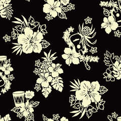 Cute and simple Aloha shirt seamless pattern,