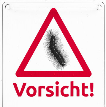 Eichenprozessionsspinner Warnschild