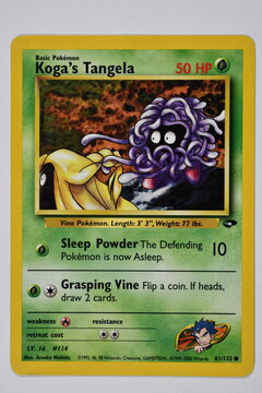 Pokemon Trading Card, Koga's Tangula.
