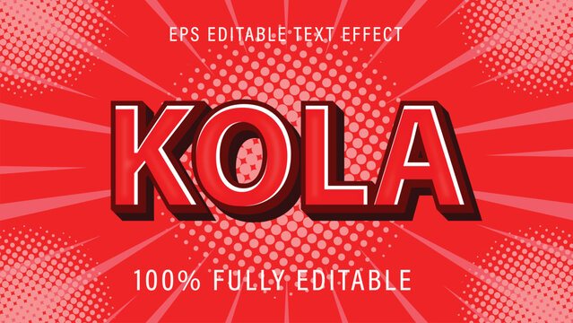 koala 3d editable text effect font style