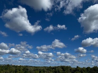 blue sky and clouds