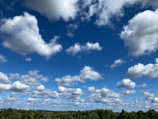 blue sky and clouds