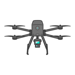 大型・産業用ドローン・空撮カメラ・LIDAR測量空撮機器つき・着陸・停止状態