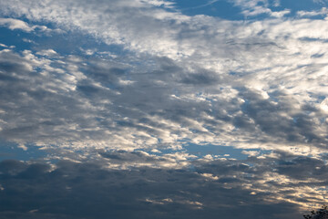 Blue sky and feathery clouds
