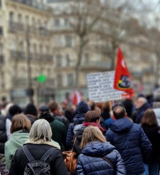 Manifestation gr&egrave;ve contre la r&eacute;forme des retraites &agrave; Paris	