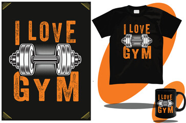 Gym Fitness T shirt design and mug design vector for boys and girls and super cool gym t shirt design template and concept and women fitness t shirt Design