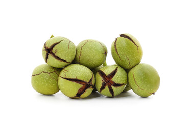 Group of green nuts.