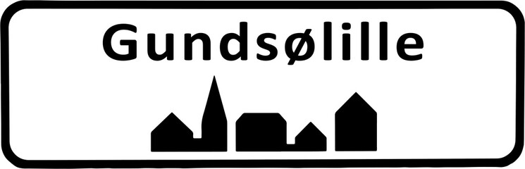 City sign of Gundsølille - Gundsølille Byskilt