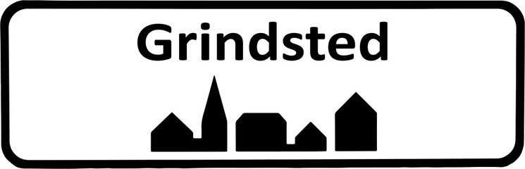 City sign of Grindsted - Grindsted Byskilt