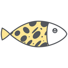 Cute Fish Doodle Hand Drawn
