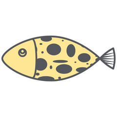 Cute Fish Doodle Hand Drawn

