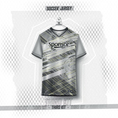 Soccer jersey design for sublimation.abstract mordern sports jersey design template 