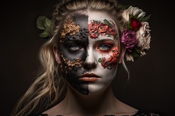 woman in mask